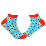 Small Polka Dots Ankle/Low Cut Socks - Light Blue - Tale Of Socks