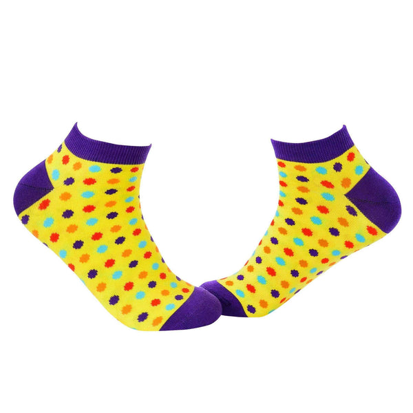 Small Polka Dots Ankle/Low Cut Socks - Yellow - Tale Of Socks