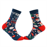 Special Edition Christmas Crew Santa Blue Socks Gift Box