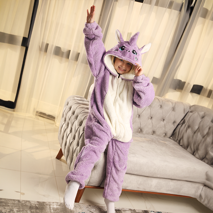 Kids' Onesies -Lavender Unicorn Onesi For Girls