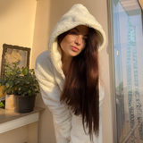 Faux Furr Pajama - White