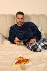 Men Navy Plaids Pajama