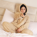 Unisex Faux Furr Pajama - beige