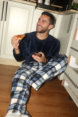 Men Navy Plaids Pajama