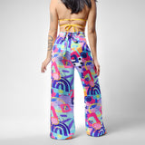 Abstracted lavender Wrap Up Pants