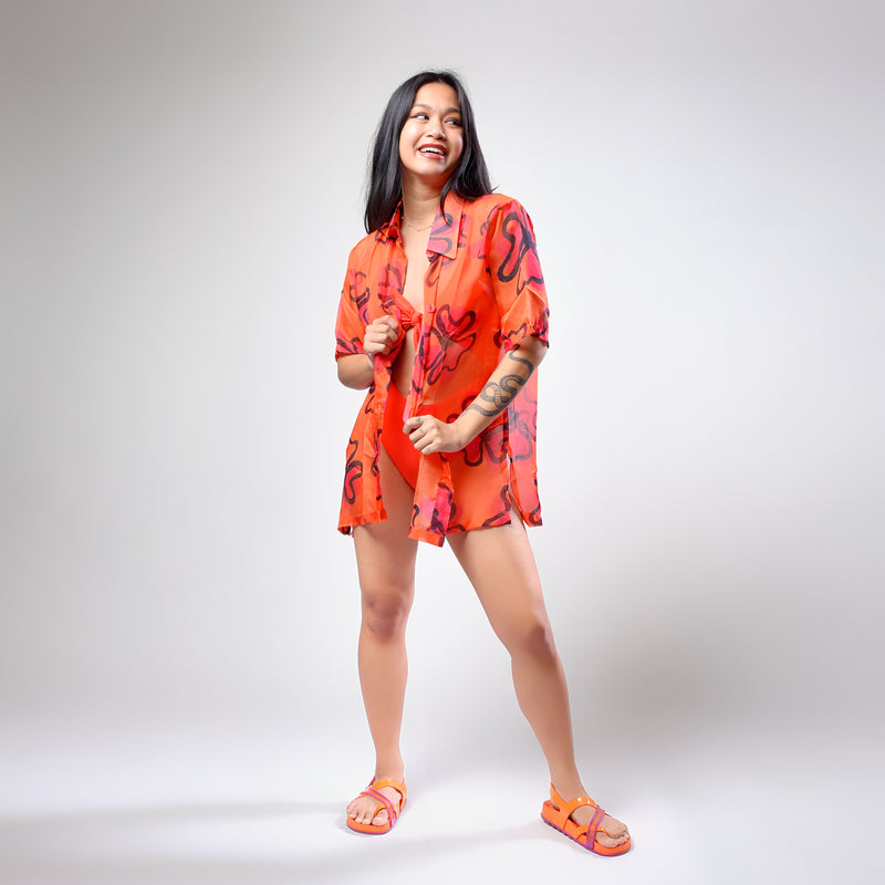 Abstracted  Floral Shirt