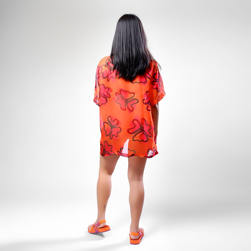Abstracted  Floral Shirt
