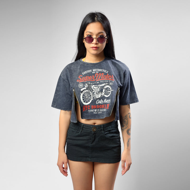 Super Moto Cropped Tee