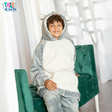 Kids' Faux Fur Pajama - Grey - Unisex