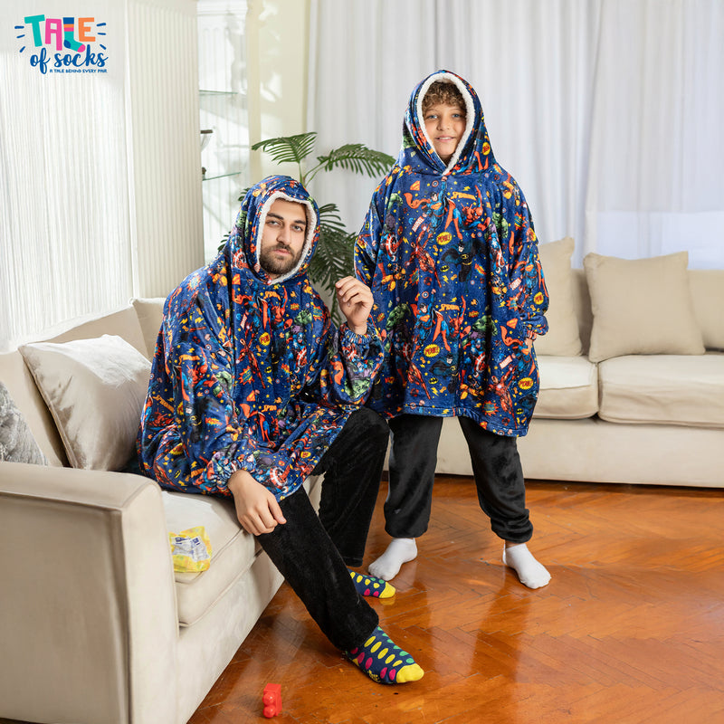 Adults Hoodie Blanket - Super Heroes Hoodie Blanket