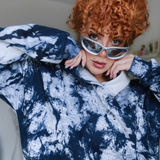 Unisex Hoodie - Tie die blue