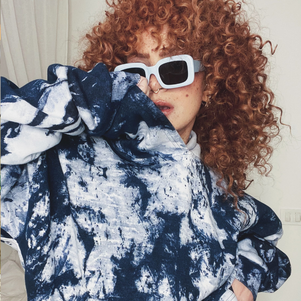 Unisex Hoodie - Tie die blue