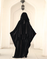 Mohra Kaftan - مهرة. Black Velvet with Indian Hand Embroidery