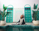 Molaya Kaftan - مولاية. Grey Velvet with Indian Embroidery. Moroccan Inspired
