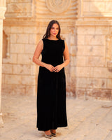 Black Velvet Dress. Timeless Elegant Silhouette