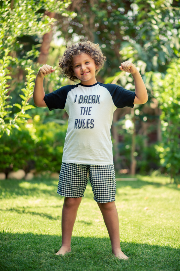 I Break The Rules Pajama Set For Boys - Tale Of Socks