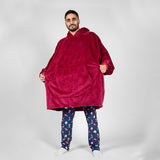 Hoodie Blanket - Maroon - Tale Of Socks