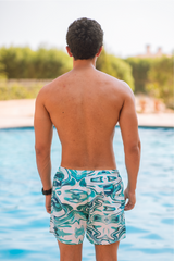 Swim Short-Blue Marble - Tale Of Socks