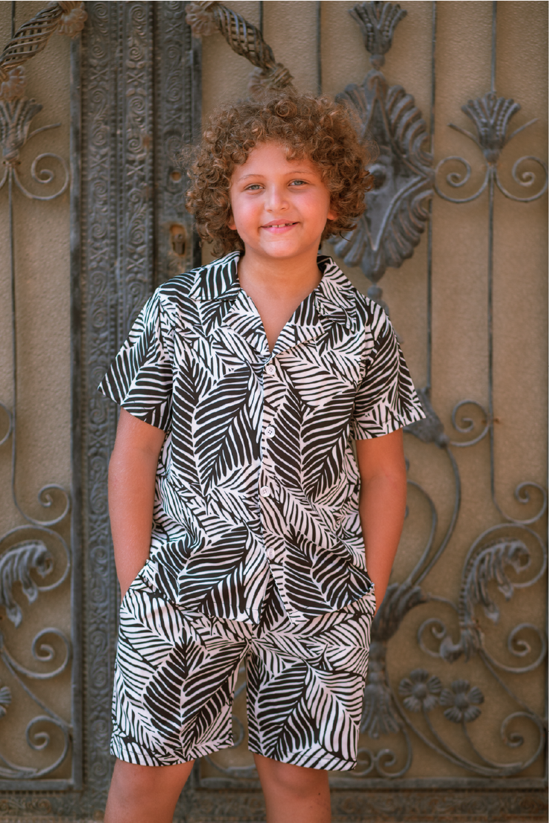Mr. Chic - Black & White Outwear Set For Boys - Tale Of Socks