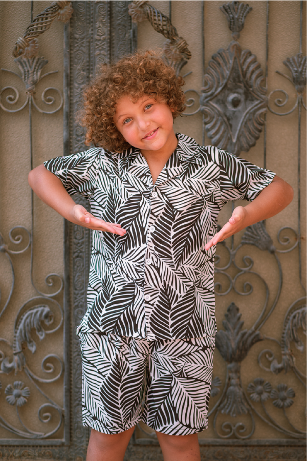 Mr. Chic - Black & White Outwear Set For Boys - Tale Of Socks