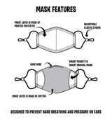 Zebra Pattern Fabric Face Mask - Black & White - Tale Of Socks