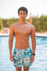 Swim Short-Blue Marble - Tale Of Socks
