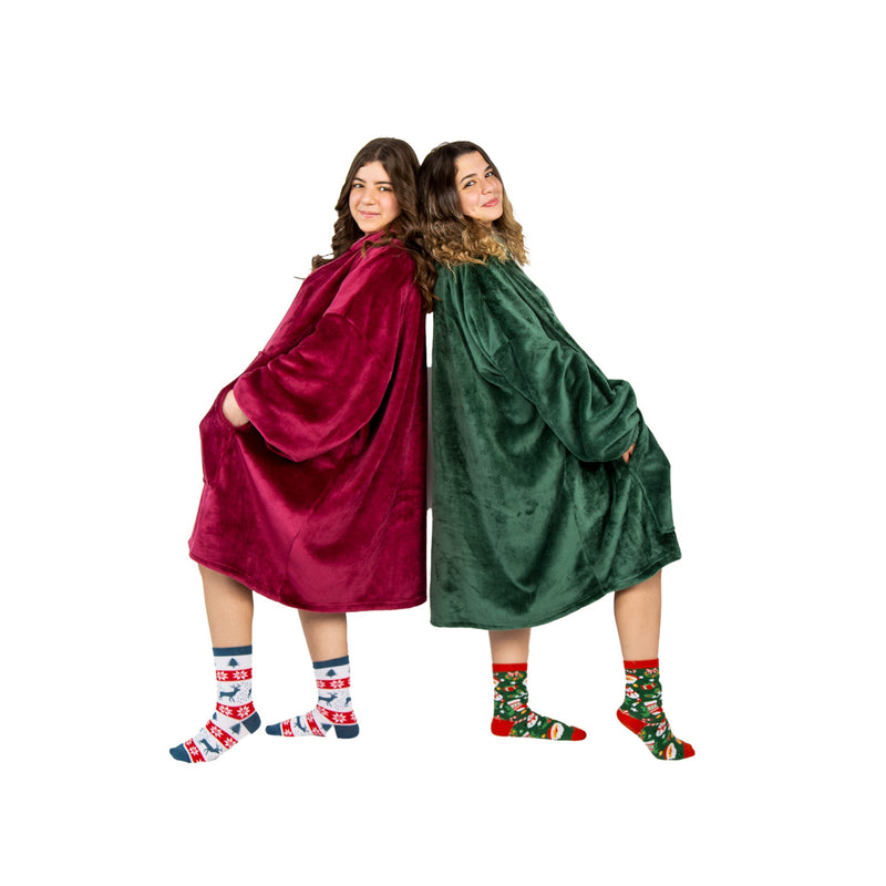 Hoodie Blanket - Green - Tale Of Socks