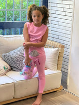 Pink Ballerina Pajama Set For Girls - Tale Of Socks