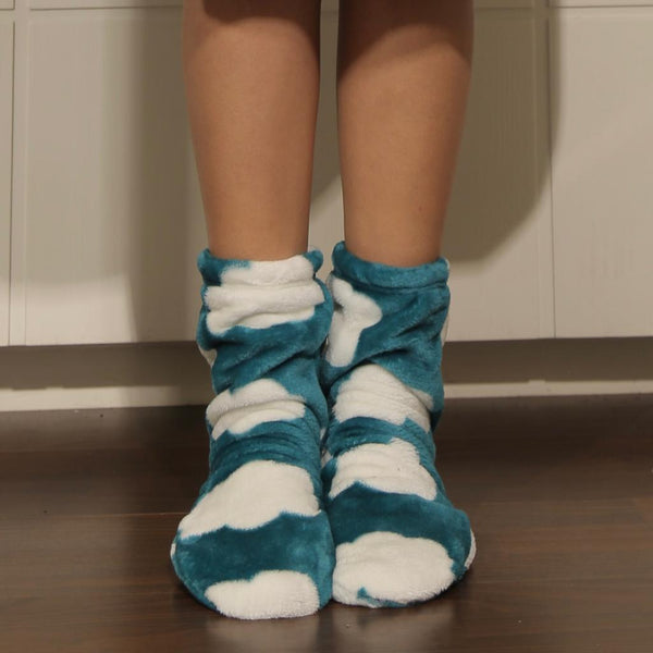Fuzzy Socks - Teal - Tale Of Socks