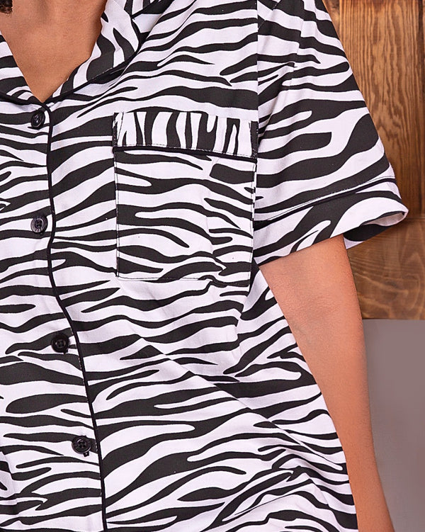 Zebra Pajama Set For Her - Tale Of Socks
