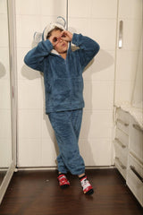 Kids' Faux Furr Pajama - Navy Blue - Unisex - Tale Of Socks