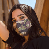Camouflage Fabric Face Mask - Khaki - Tale Of Socks