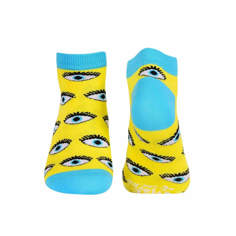 Evil Eyes Ankle/Low Cut Socks - Yellow - Tale Of Socks