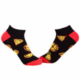 Food Ankle/Low Cut Socks - Pizza (Black X Red) - Tale Of Socks