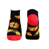 Food Ankle/Low Cut Socks - Pizza (Black X Red) - Tale Of Socks