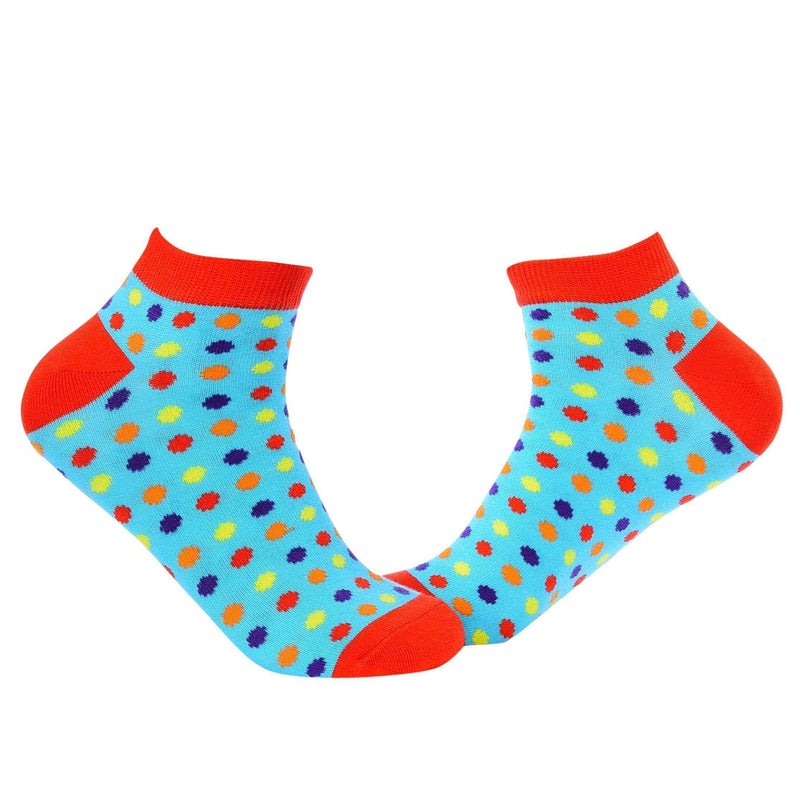 Small Polka Dots Ankle/Low Cut Socks - Light Blue - Tale Of Socks