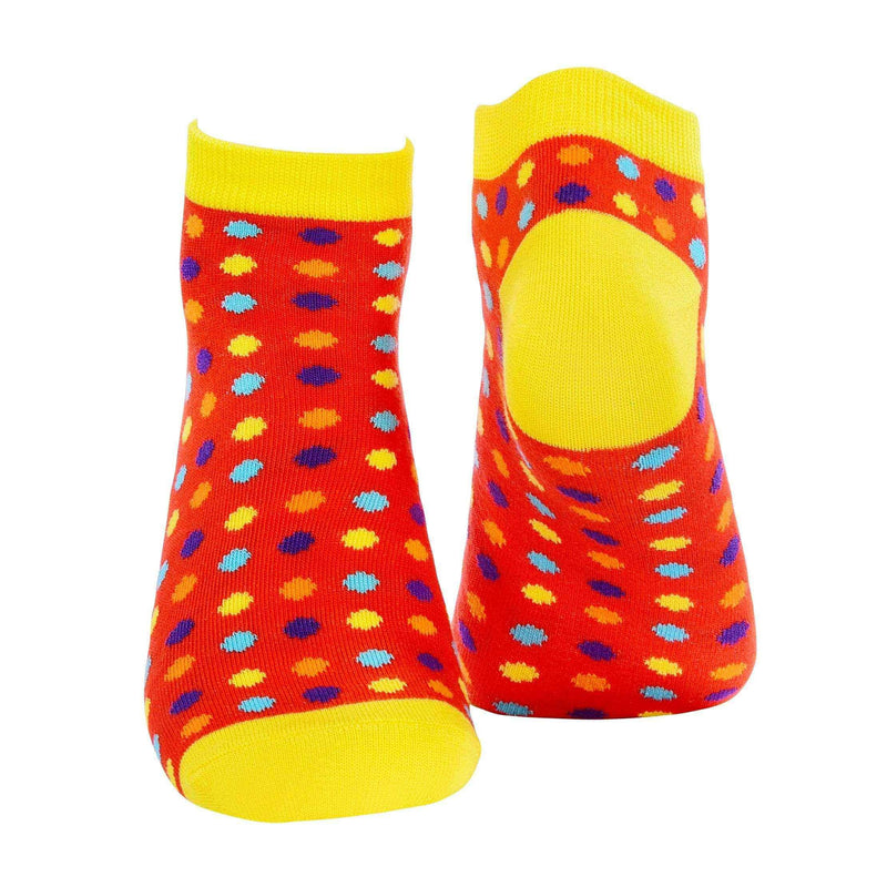 Small Polka Dots Ankle/Low Cut Socks - Red - Tale Of Socks