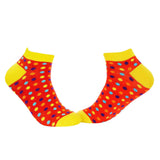 Small Polka Dots Ankle/Low Cut Socks - Red - Tale Of Socks