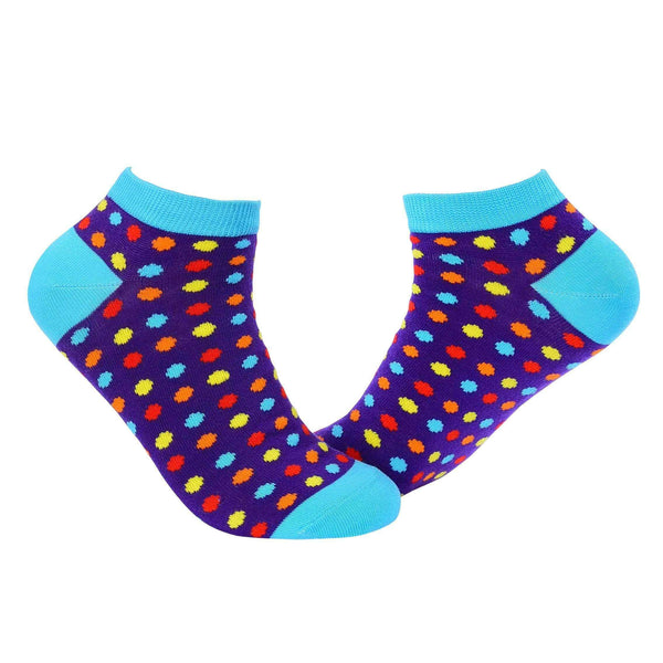 Small Polka Dots Ankle/Low Cut Socks - Violet - Tale Of Socks