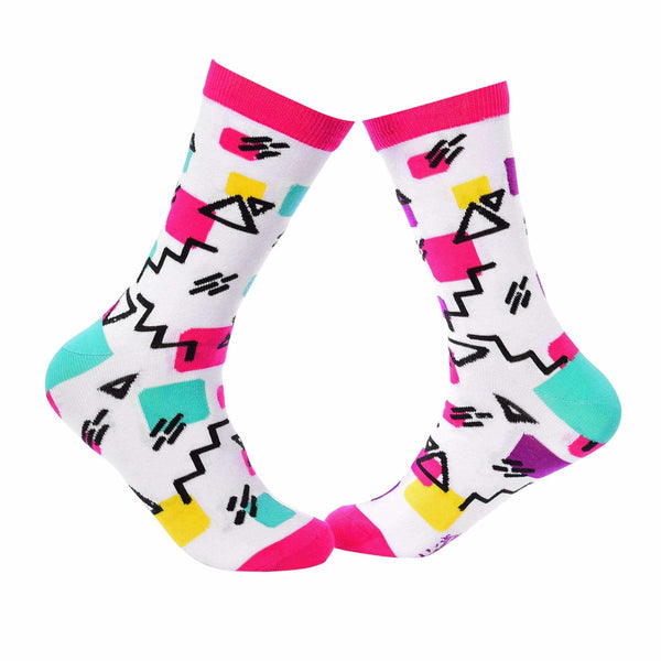 Geometric Crew Socks - Memphis - Tale Of Socks