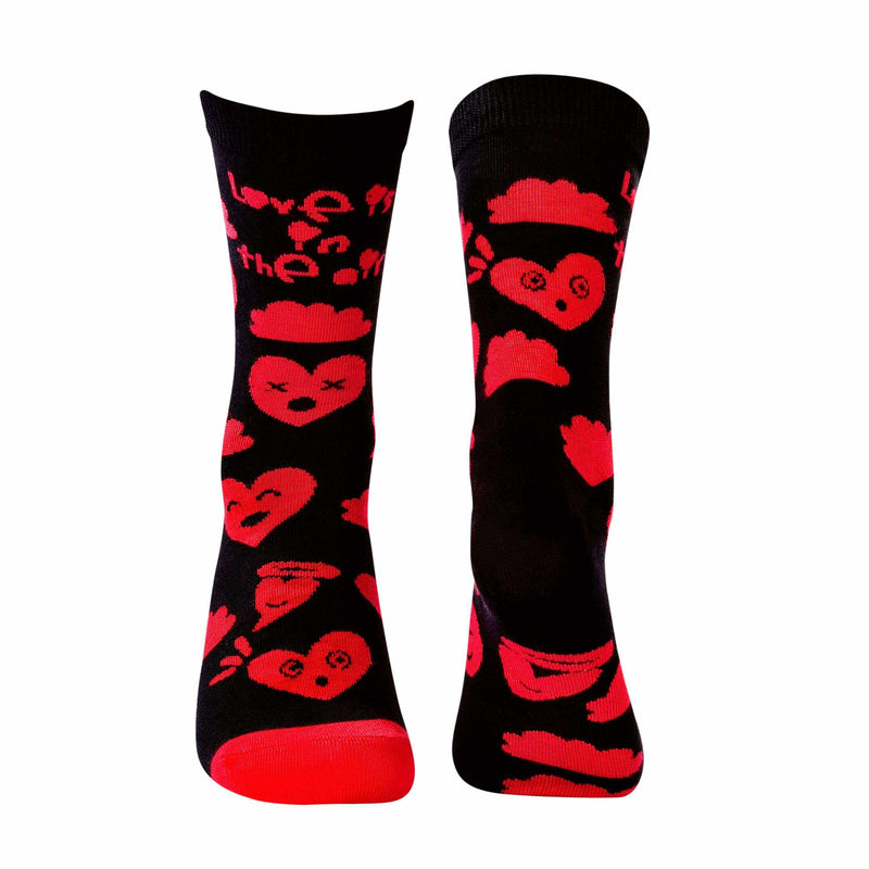 Love Is In The Air - Crew Socks - Black - Tale Of Socks