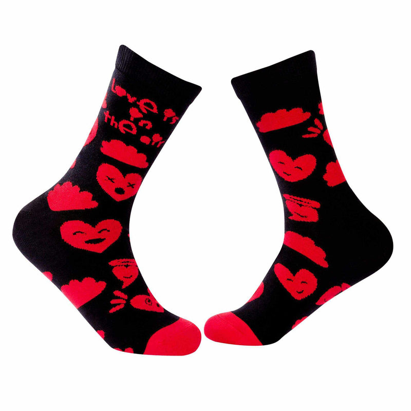 Love Is In The Air - Crew Socks - Black - Tale Of Socks