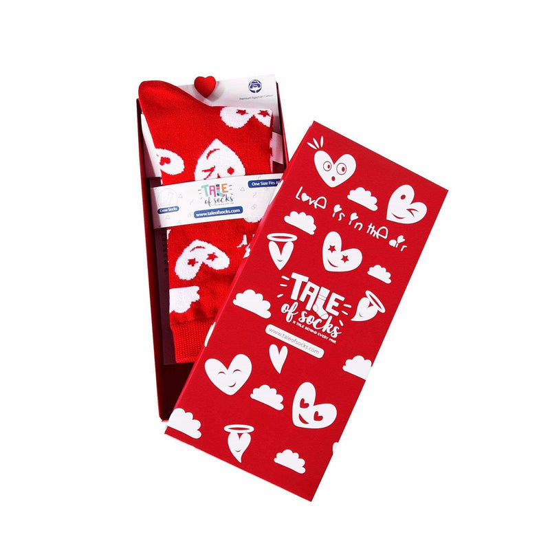 Love Is In The Air - Crew Socks - Red - Tale Of Socks