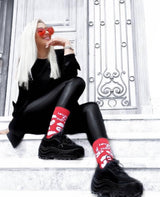 Love Is In The Air - Crew Socks - Red - Tale Of Socks
