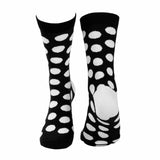 Big Polka Dots Crew Socks - Black and White - Tale Of Socks