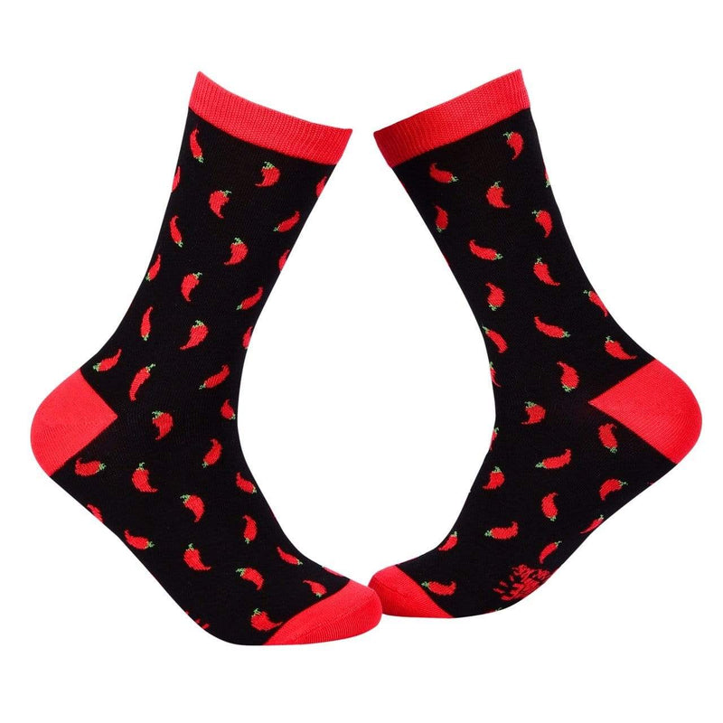 Food Crew Socks - Hot Chilli (Black X Red) - Tale Of Socks