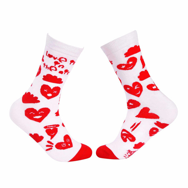 Love Is In The Air - Crew Socks - White - Tale Of Socks