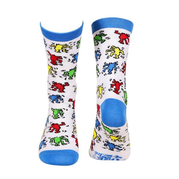 Pet Lovers Crew Socks - Dancing Dogs - Tale Of Socks