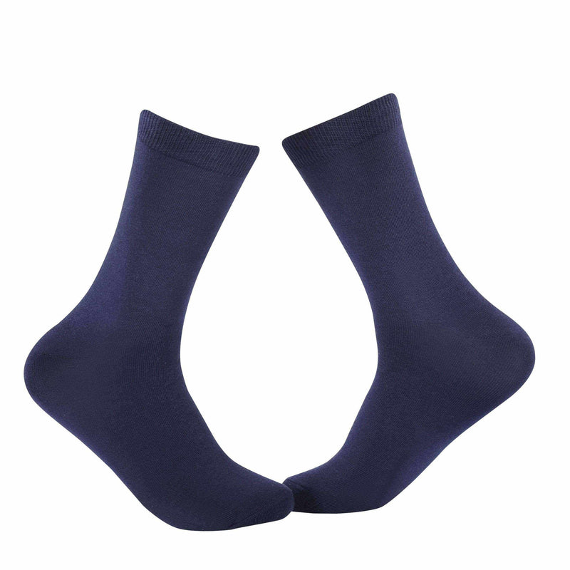 Plain Crew Socks - Navy - Tale Of Socks