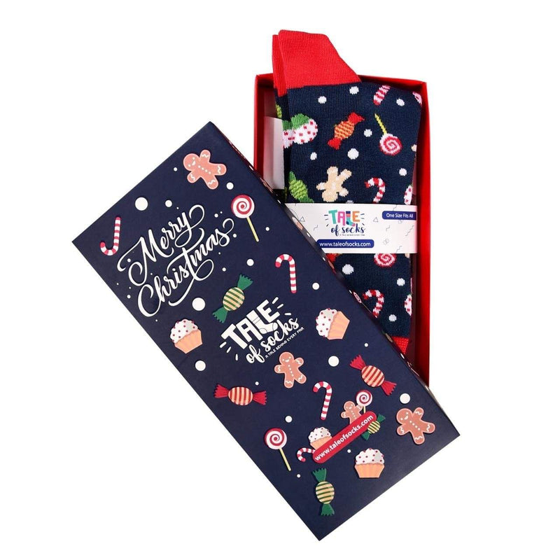 Special Edition Christmas Crew Socks Gift Box - Candies - Tale Of Socks